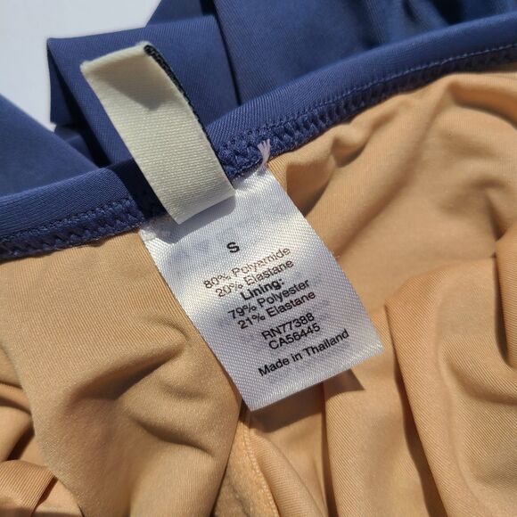 J Crew Matte Ruffle One-Shoulder One Piece Swimsuit Blue Size Small - Picture 4 of 6